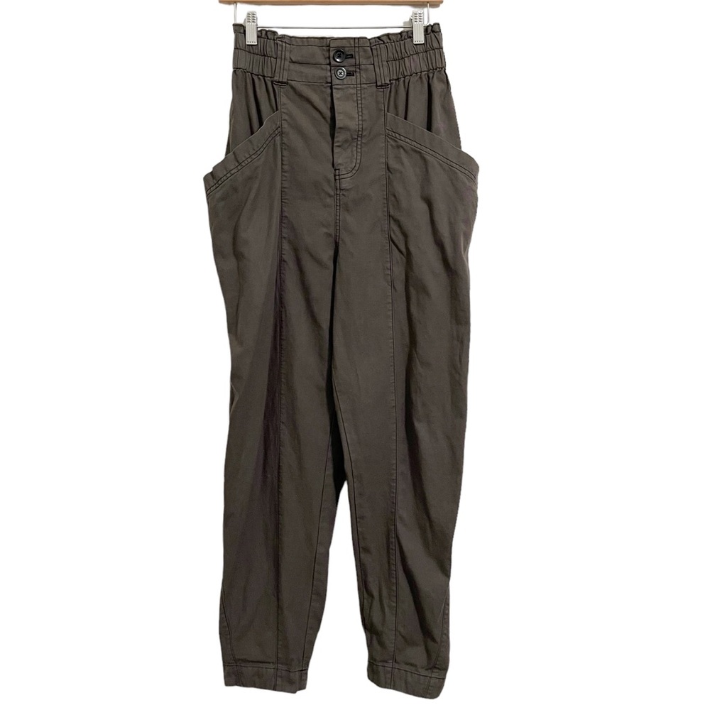 Free People Elastic Waist Wrap Around Drop Pocket Pants Size Small